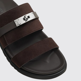 Jackson Sandals in Marron Ebène