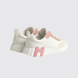 Bouncing Sneakers in Blanc / Rose Aquarelle