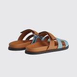 Chypre Sandals in Bleu Clair / Naturel