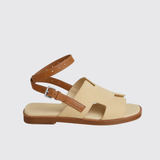 Maya Sandals in Jaune Pâle / Naturel