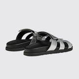 Chypre Sandals in Gris Argenté