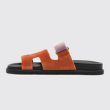 Chypre Sandals in Orange Canyon & Lilac