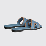 Oran Sandals in Bleu Jean / Naturel
