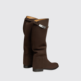 Jumping Supple Boots in Marron Ebène