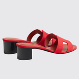 Oasis Sandals in Rouge Cinétique