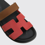 Chypre Sandals in Rouge Tomette / Terre Ambrée