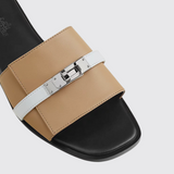 Giulia Sandals in Beige Natura/Blanc