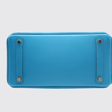 Preloved Birkin 30 in Bleu Frida