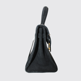 Vintage Kelly 20 in Black Veau Doblis (Rare)