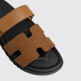 Chypre Sandals in Brun Fumé/Miel