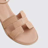 Santorini Sandals in Beige Perlino