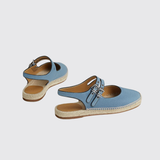 Menorca Espadrilles in Bleu Jean / Noir