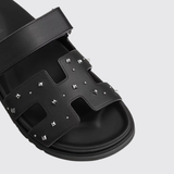 Chypre Sandals in Noir