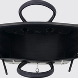 Birkin 25 Quadrille in Black/White