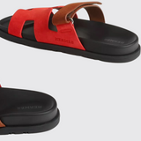Chypre Sandals in Rouge Cinétique