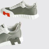 Men's Bouncing Sneakers in Étoupe/Blanc