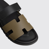 Chypre Sandals in Vert Toundra/Noir