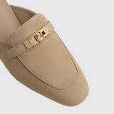 Oz Mules in Beige Lin