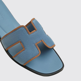 Oran Sandals in Bleu Jean / Naturel