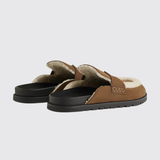 Go Mules in Brun Fumé/Ecru