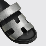 Chypre Sandals in Gris Argenté