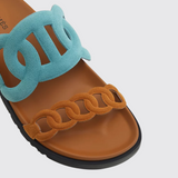 Extra Sandals in Bleu Minéral/Naturel