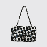Sequin Flower Mini Flap Bag