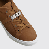 Day Sneakers in Brun Fumé / Blanc