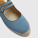 Menorca Espadrilles in Bleu Jean / Noir