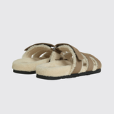Chypre Sandals in Étoupe / Écru