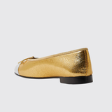 Crackled CC Cap Toe Ballerina Flats