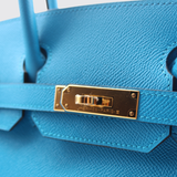 Preloved Birkin 30 in Bleu Frida