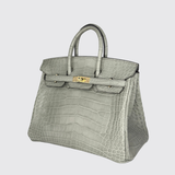 Preloved Birkin 25 in Gris Ciment