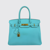 Preloved Birkin 30 in Bleu Atoll