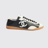 Trainers Calfskin & Embossed Suede Calfskin Black & White