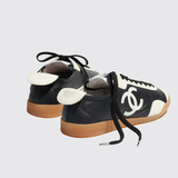 Trainers Calfskin & Embossed Suede Calfskin Black & White