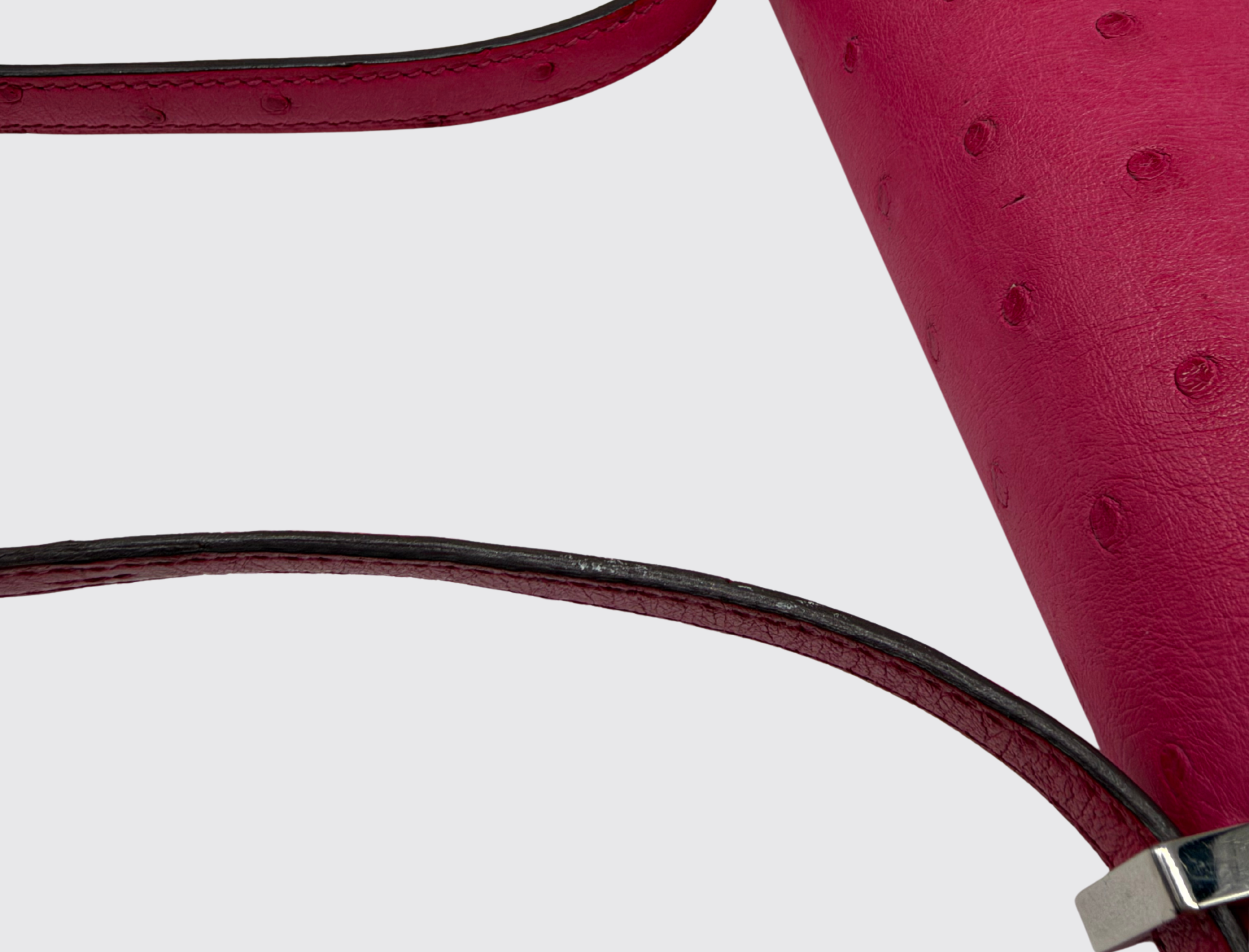 Pre-owned Hermès Constance 18 Rose Tyrien Ostrich, image 9