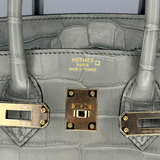 Preloved Birkin 25 in Gris Ciment