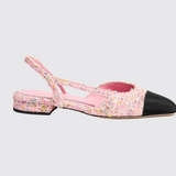 Glittered Tweed Slingbacks