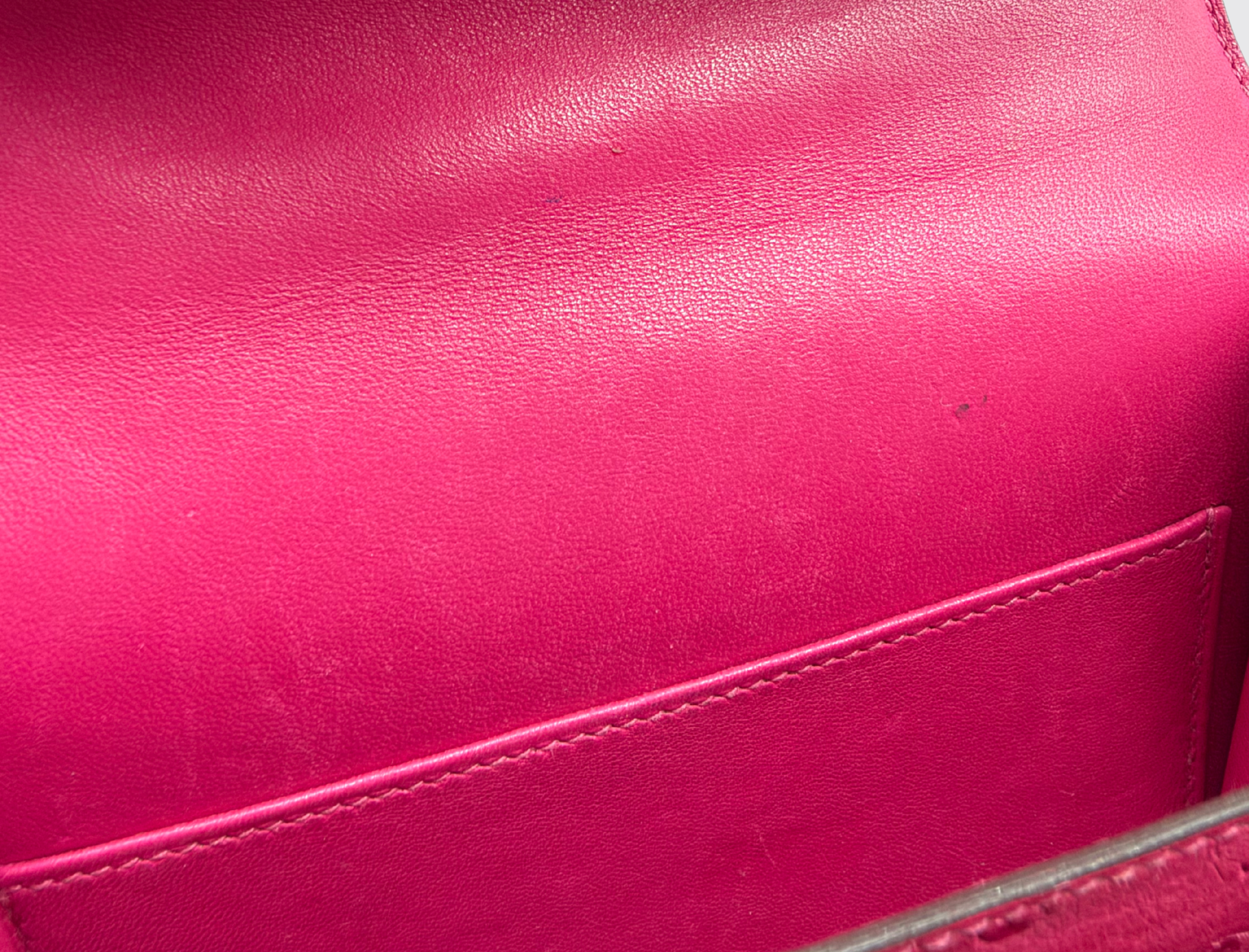 Pre-owned Hermès Constance 18 Rose Tyrien Ostrich, image 8