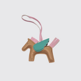 Handmade Charm in Brown/Cyan/Pink
