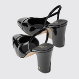 Logo Hardware Slingback Pumps