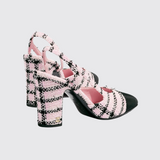 Tweed Panel Slingback Pumps