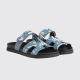 Chypre Sandals in Blue Ciel/Blanc