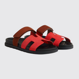 Chypre Sandals in Rouge Cinétique