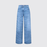 Printed Washed Jeans