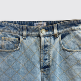 Contrast Quilted Jeans