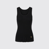 Ribbed Sleeveless Logo Top