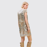 "Effet Kaleidoscope" Short-Sleeve Twillaine Dress