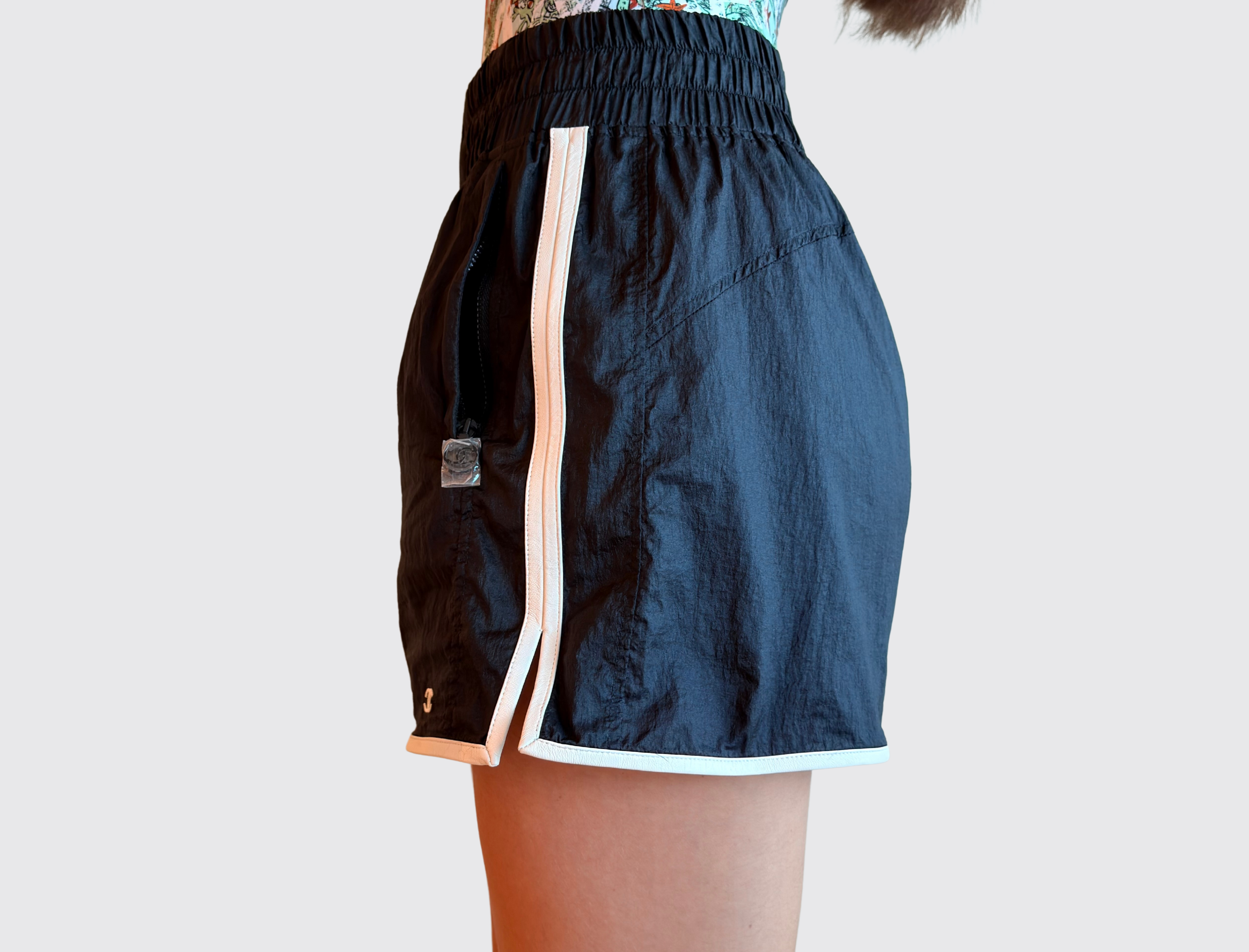 Chanel Contrast Trim Sport Shorts in Black, image 2